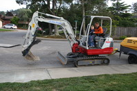 After the workers left, Chris and Dax discover they left the keys in the excavator.