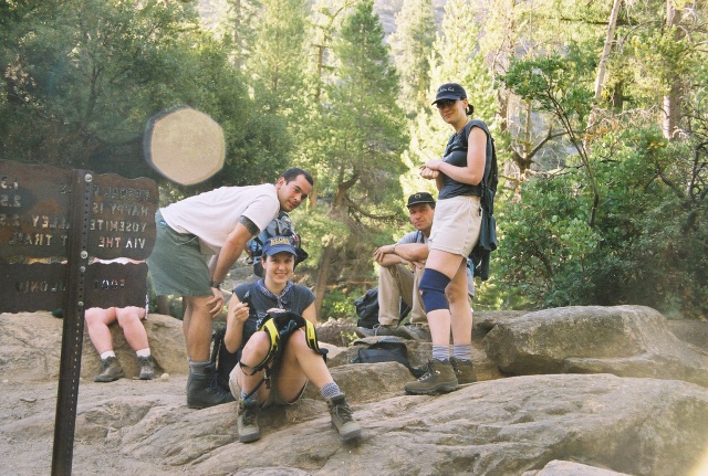 Taking a break above Nevada Falls