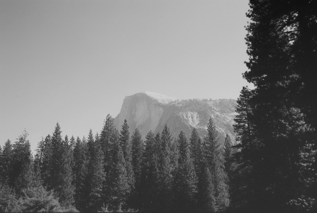 Front face of Half Dome, Sunday morning.  We stood on the top of that the day before.  Almost seems like a dream.