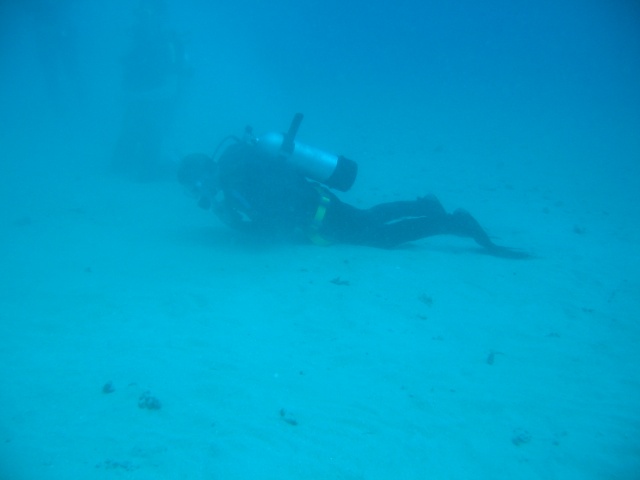 One of our dive group cheating at pushups