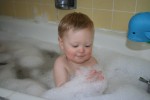 First bubble bath!