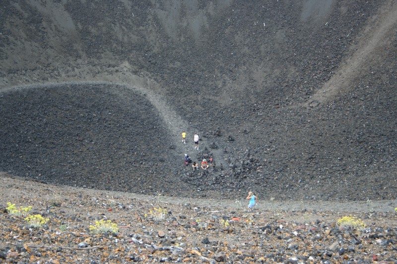 Daniel and James (with Rebecca on the way) down in the center of the Cone