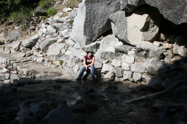 The trail was flooded in many places